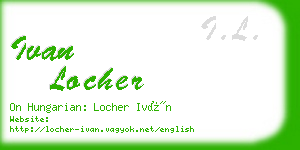 ivan locher business card